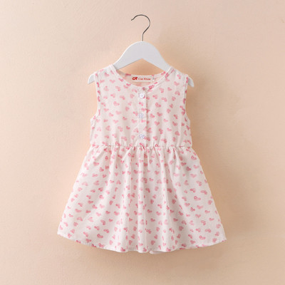 Модерна детска рокля разкроен   модел с цветна апликация в няколко цвята