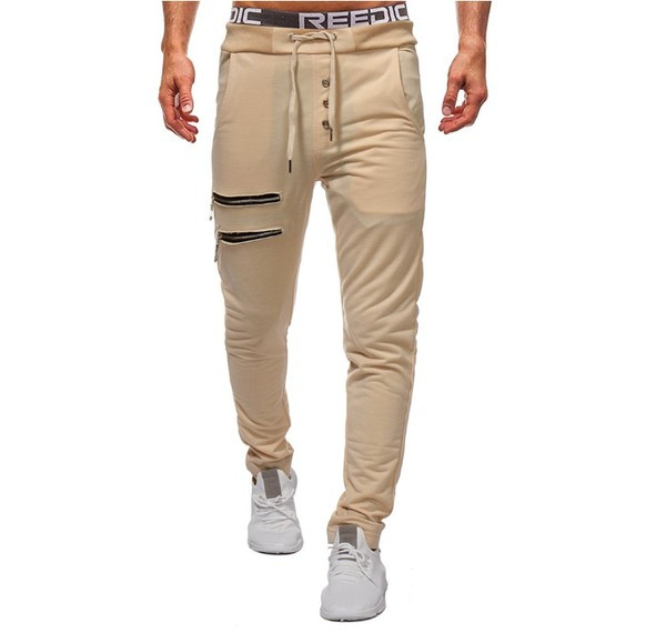 Divatos férfi sportnadrág négy színben, gombokkal és cipzárral