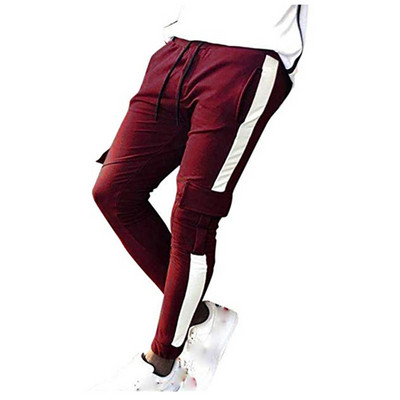 Μοντέρνα ανδρικά αθλητικά παντελόνια με κορδόνια 