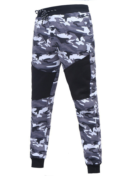 Αθλητικά ανδρικά παντελόνια με καμουφλάζ πριντ