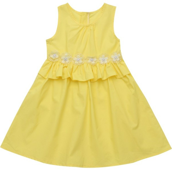 Modern gyerekruha 3D elemekkel, sárga és rózsaszín színben