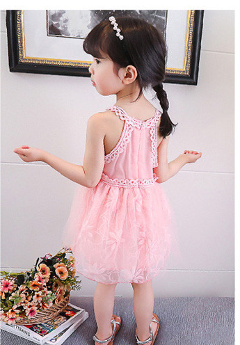 Rochie moderna pentru copii roz cu tul