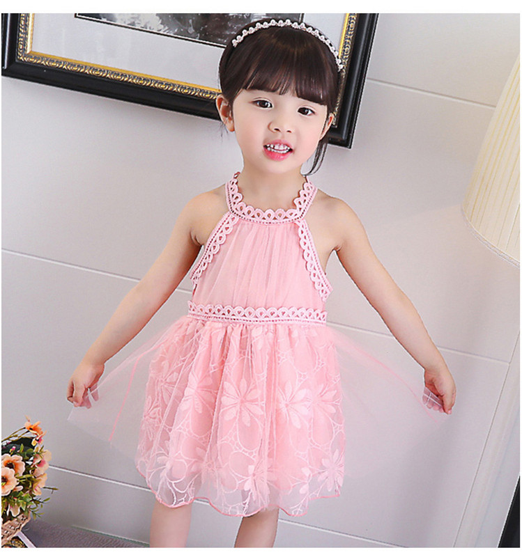 Rochie moderna pentru copii roz cu tul