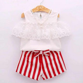 Set pentru copii de ultimă generație din două părți cu dantelă