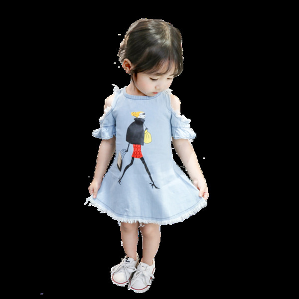 Modern gyerekruha kék mintával