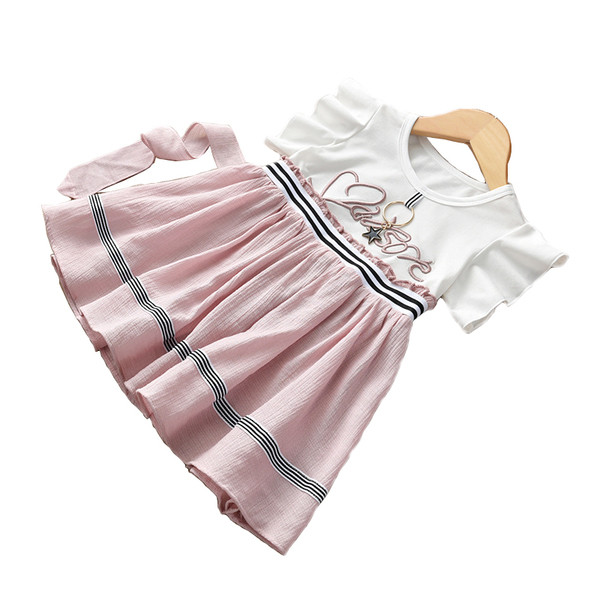 Μοντέρνο παιδικό φόρεμα σε δύο χρώματα