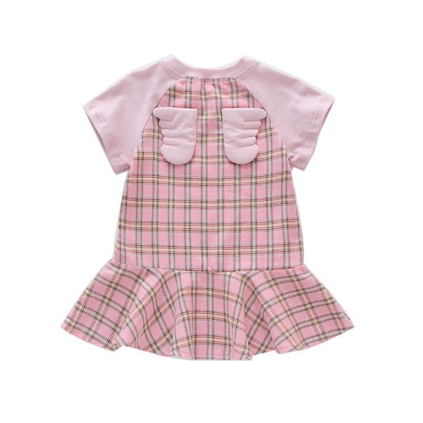 Rochie moderna pentru copii cu buzunare roz