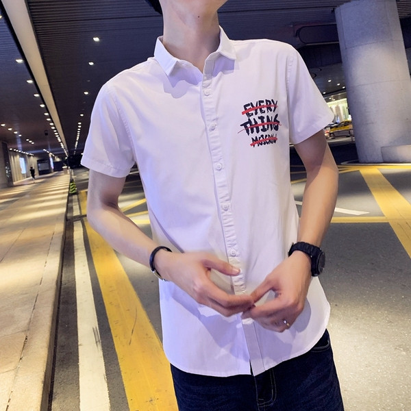 Modern férfi ing három színben, feliratokkal