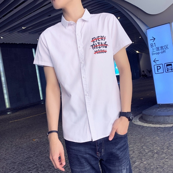 Modern férfi ing három színben, feliratokkal