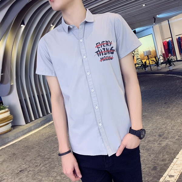 Modern férfi ing három színben, feliratokkal