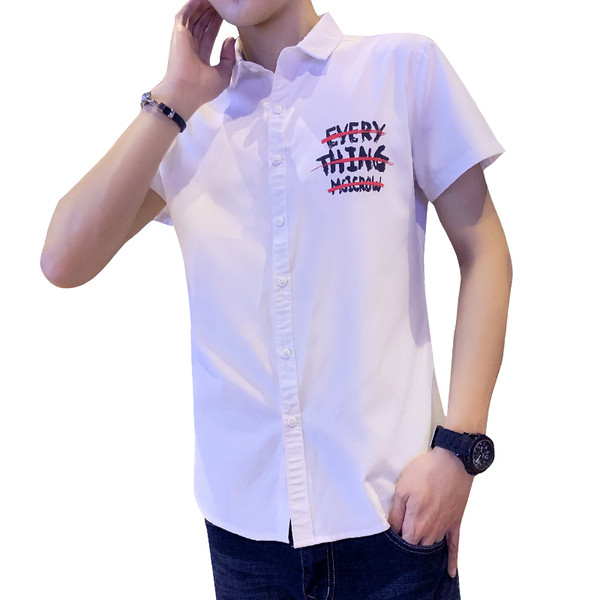 Modern férfi ing három színben, feliratokkal