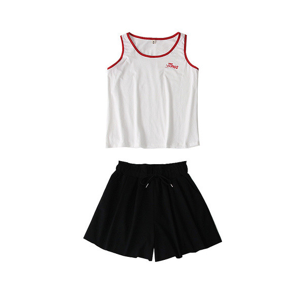 Αθλητικό γυναικείο σετ σε κόκκινο, πράσινο και μαύρο χρώμα