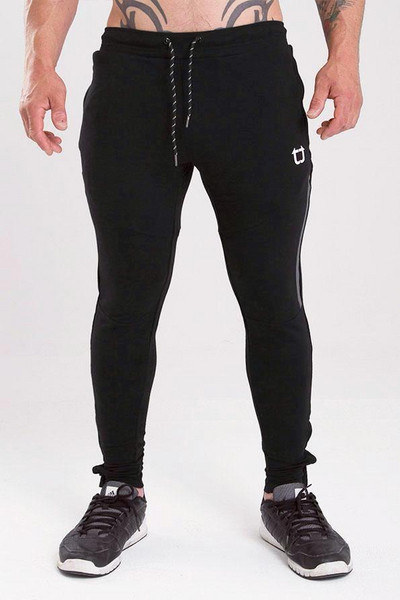 Férfi sportnadrág két színben rátéttel és nyakkendővel