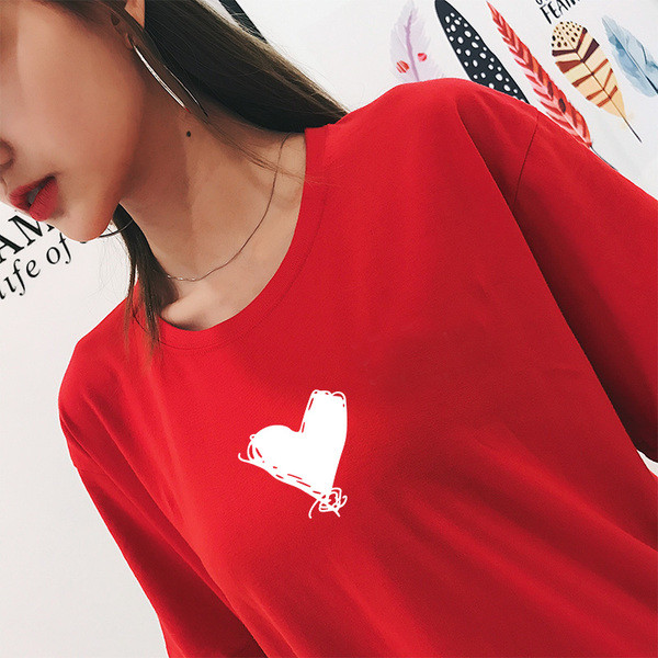 Női pamut póló rátéttel több színben