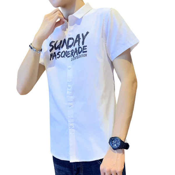 Modern férfi ing három színben, feliratokkal