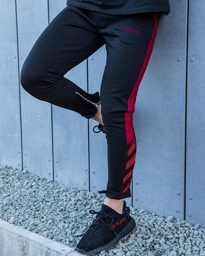 Férfi sportnadrág két színben, cipzárral