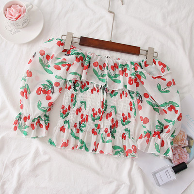 Κομψό γυναικείο πουκάμισο με τετράγωνο λαιμόκομμα σε δύο χρώματα