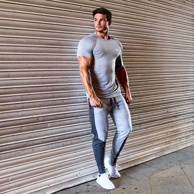 Ανδρικά παντελόνια σε δύο χρώματα με δεσμούς