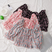 Stílusos női ing virágos motívumokkal, három színben