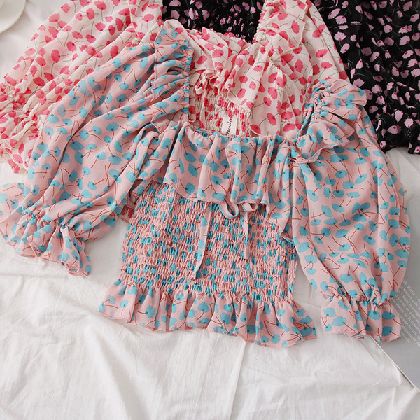 Stílusos női ing virágos motívumokkal, három színben