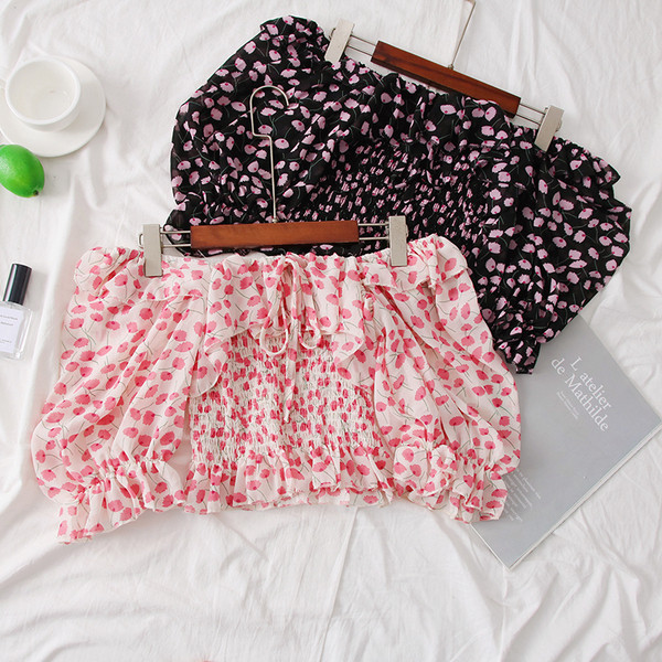 Stílusos női ing virágos motívumokkal, három színben