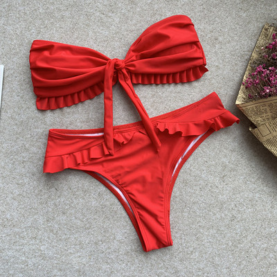 Modern női kétrészes fürdőruha különböző színekben