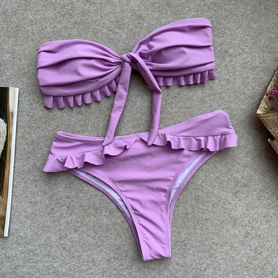 Modern női kétrészes fürdőruha különböző színekben