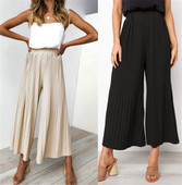 Stílusos női nadrág elasztikus derékkal, két színben