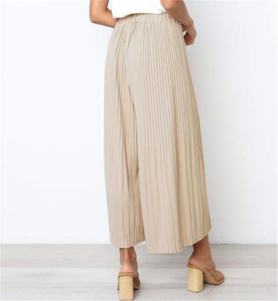 Stílusos női nadrág elasztikus derékkal, két színben