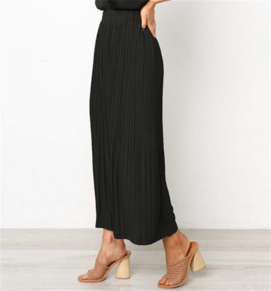 Stílusos női nadrág elasztikus derékkal, két színben