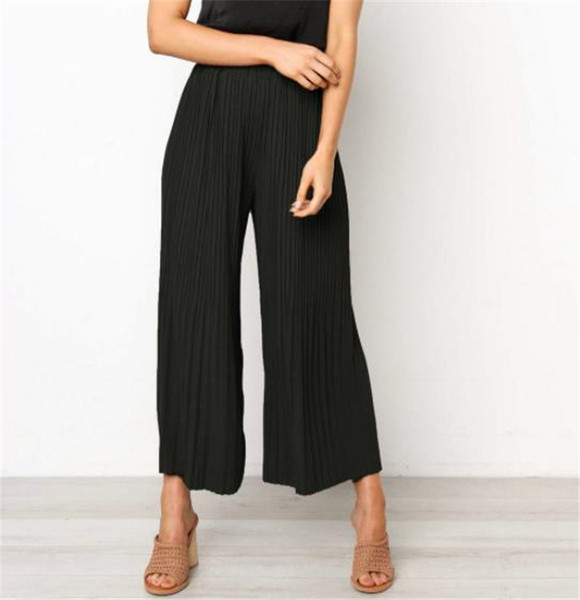 Stílusos női nadrág elasztikus derékkal, két színben