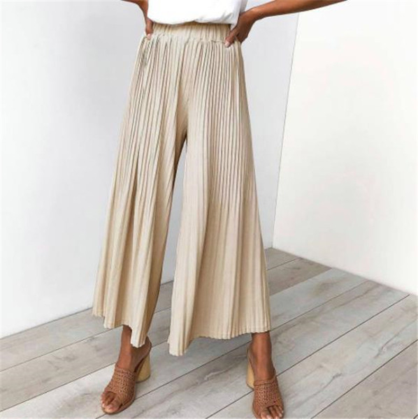 Stílusos női nadrág elasztikus derékkal, két színben