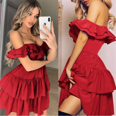 Rochie moderna de dama cu decolteu in V model in patru culori