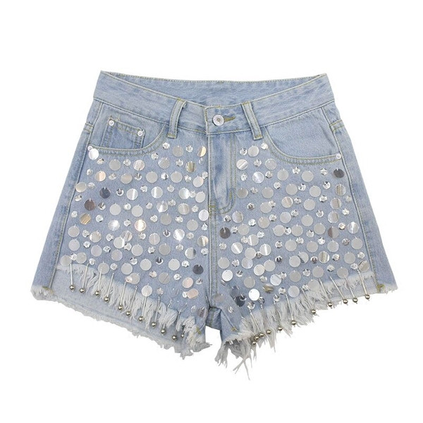 Stílusos női rövidnadrág szakadt motívummal