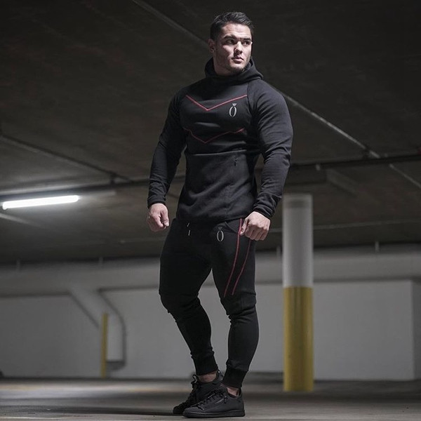 Férfi sportnadrág három színben rátéttel és zsebekkel