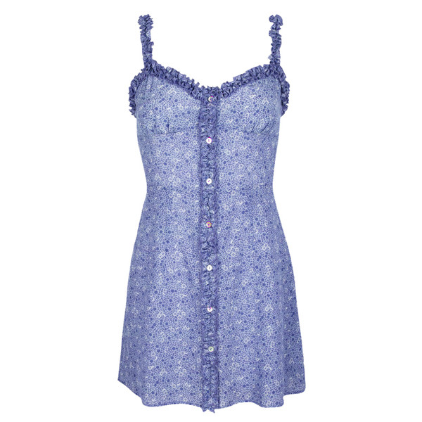 Alkalmi női ruha virágos motívumokkal, lila színben