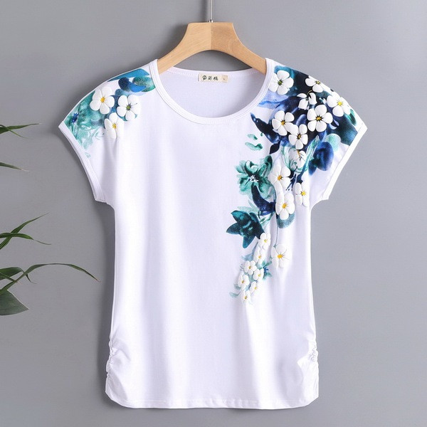 Lezser női póló több színben virágos motívumokkal