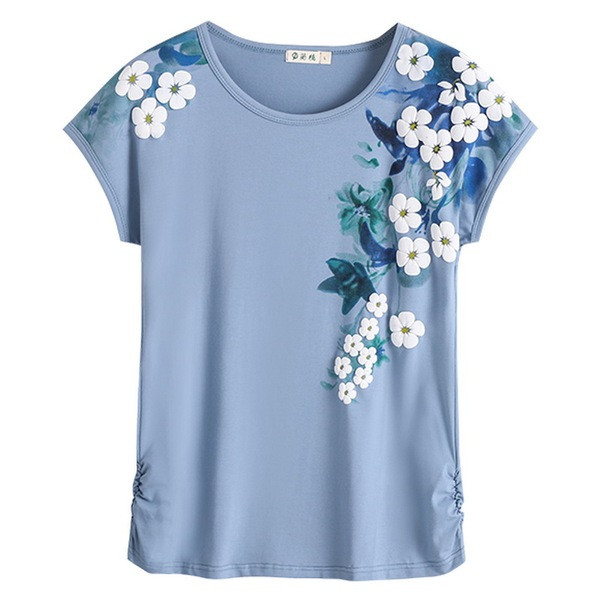 Lezser női póló több színben virágos motívumokkal
