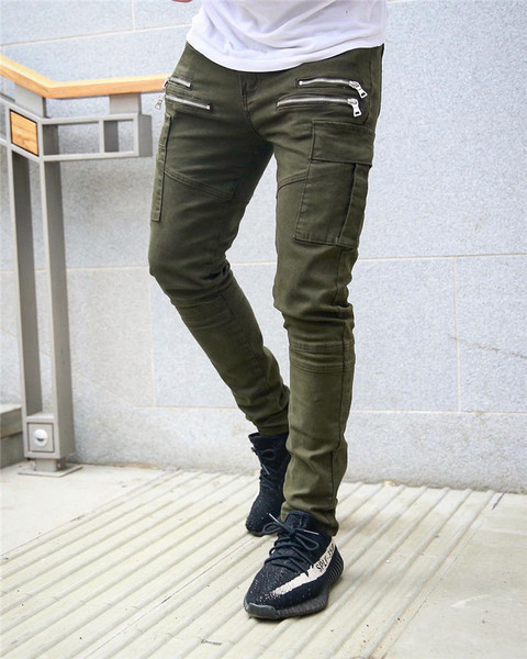 Κομψά ανδρικά παντελόνια σε δύο χρώματα με φερμουάρ