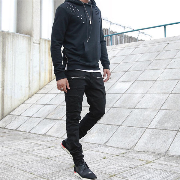 Κομψά ανδρικά παντελόνια σε δύο χρώματα με φερμουάρ