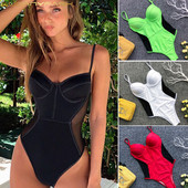 Modern női teljes fürdőruha négy színben