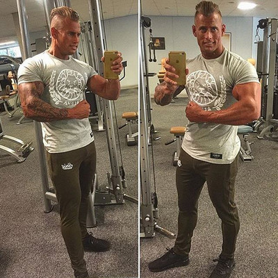 Αθλητικά ανδρικά παντελόνια σε διάφορα χρώματα με επιγραφή