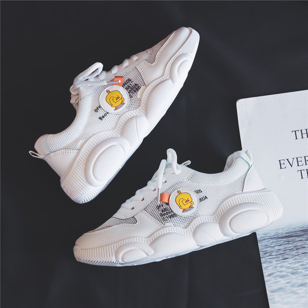 Modern női tornacipő fehér és bézs rátéttel