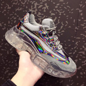 Κομψά γυναικεία αθλητικά παπούτσια με παχιά σόλα σε τρία χρώματα