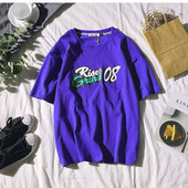 Férfi póló három színben felirattal és rátéttel