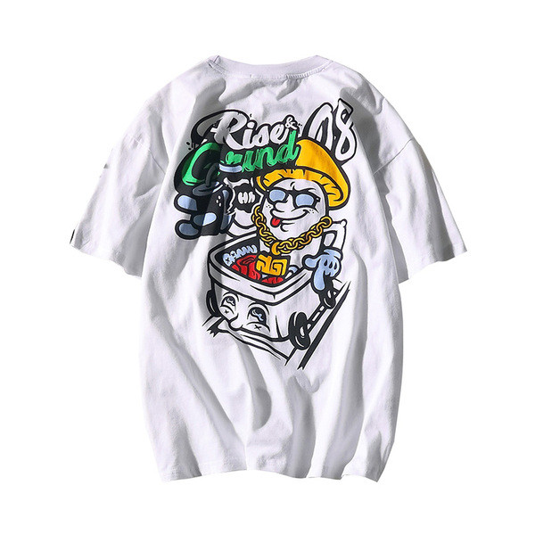 Férfi póló három színben felirattal és rátéttel