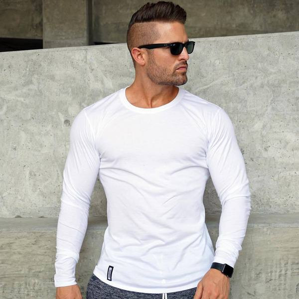 Sima férfi blúz fekete-fehér