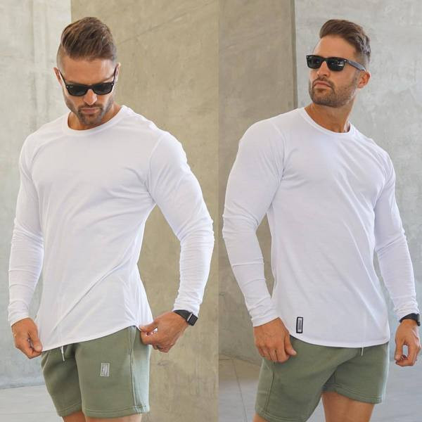 Sima férfi blúz fekete-fehér