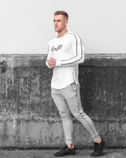 Modern férfi blúz két színben felirattal