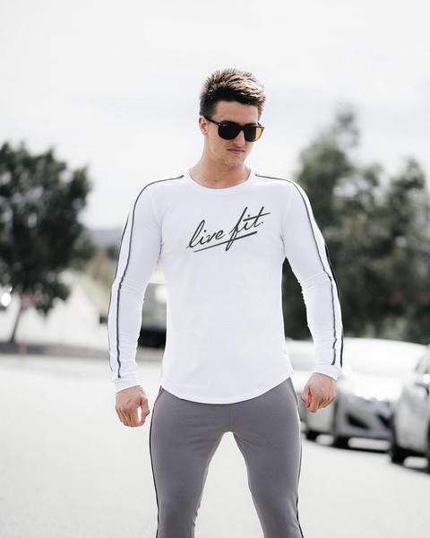 Modern férfi blúz két színben felirattal